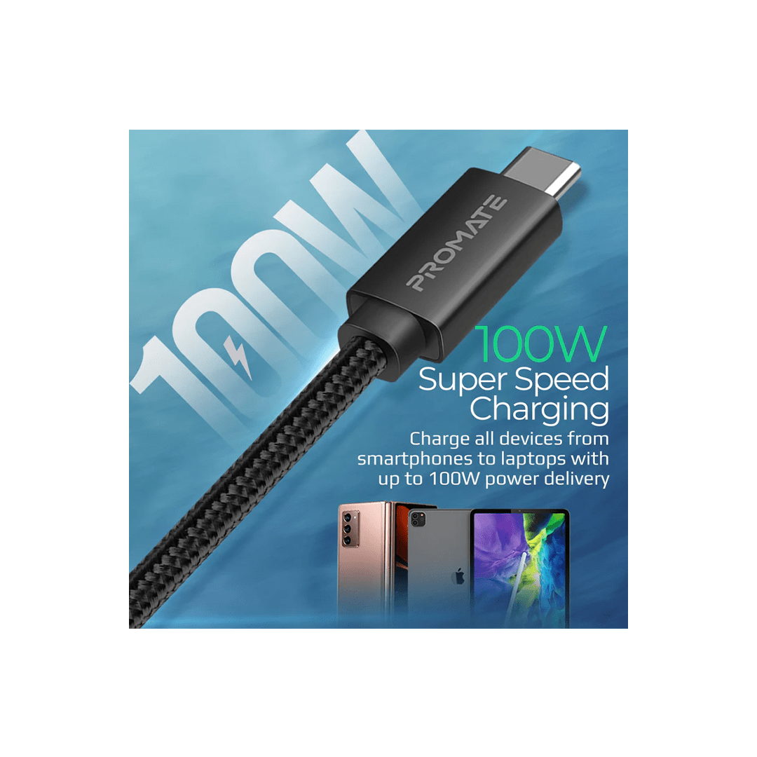 Promate PrimeLink-C40 40Gbps SuperSpeed USB4™ Cable in Qatar Promate PrimeLink-C40 40Gbps SuperSpeed USB4™ Cable in Qatar